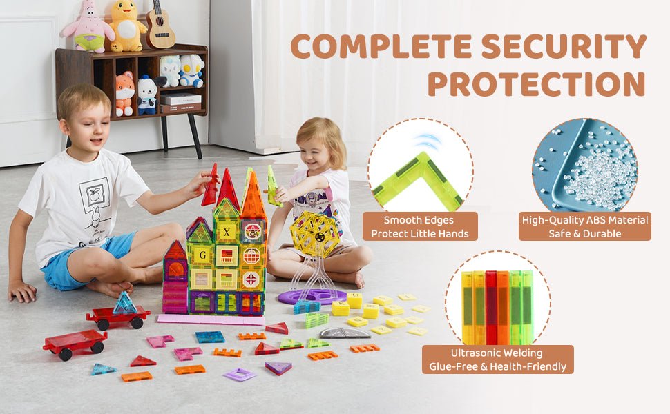 SucceBuy Magnetic Tiles Set - Educational Montessori Toys for Kids - silverfoxgoods